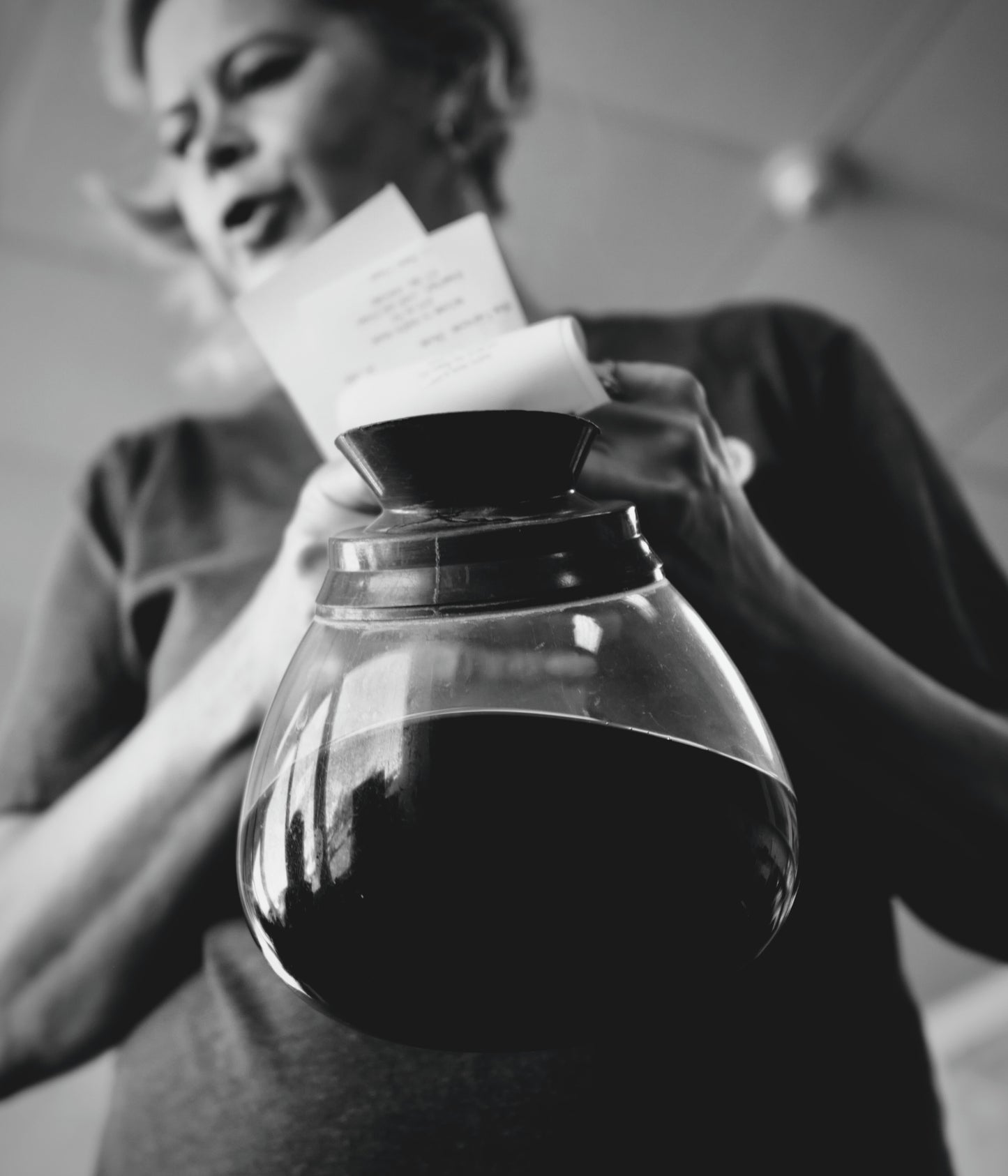 Waitress Holding Coffee Pot