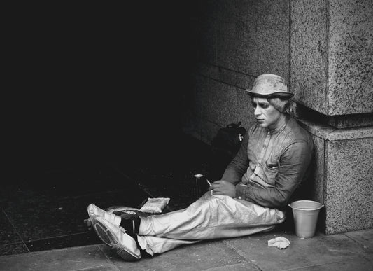Street Performer Taking a Break
