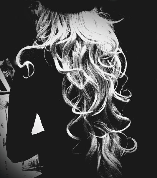 Back View of Long Blonde-Haired Woman