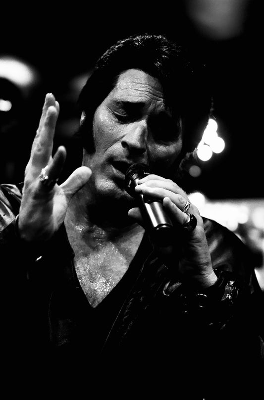 Elvis Impressionist with Microphone